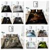 2023 New Style 3D Wolf Printed King Boy Girl Man Queen Soft Single Bedroom Decoration Newly Fashion Home Bedclothes Duvet Cover Set