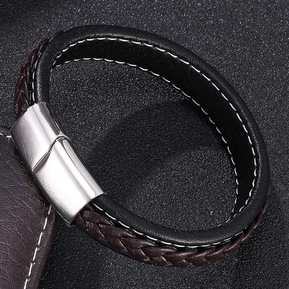 Роскошный мужской кожаный браслет в корейском стиле: Модный, Универсальный и Изысканный Аксессуар.