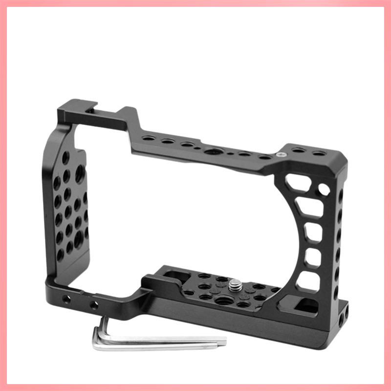 N91R-Aluminum Alloy Camera Cage Rig With Cold Shoe Mount For Sony A6000/A6300/A6400/A6500 Cameras