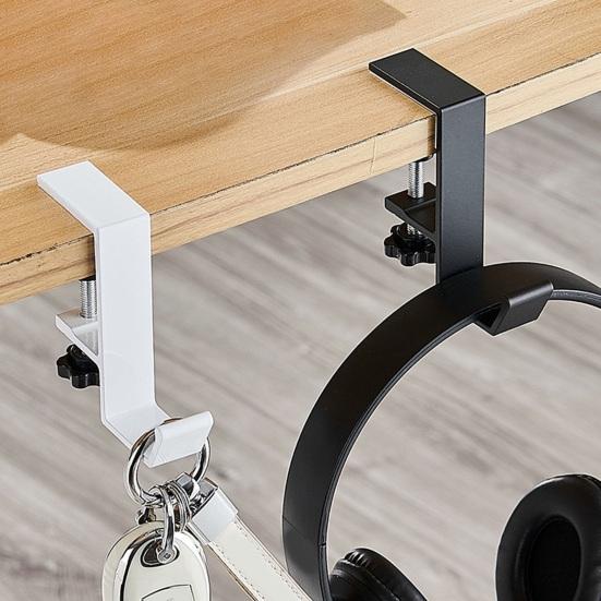 Мобильный крючок для боковой стороны стола, противоскользящий, регулируемый, с большой грузоподъемностью, органайзер для стола