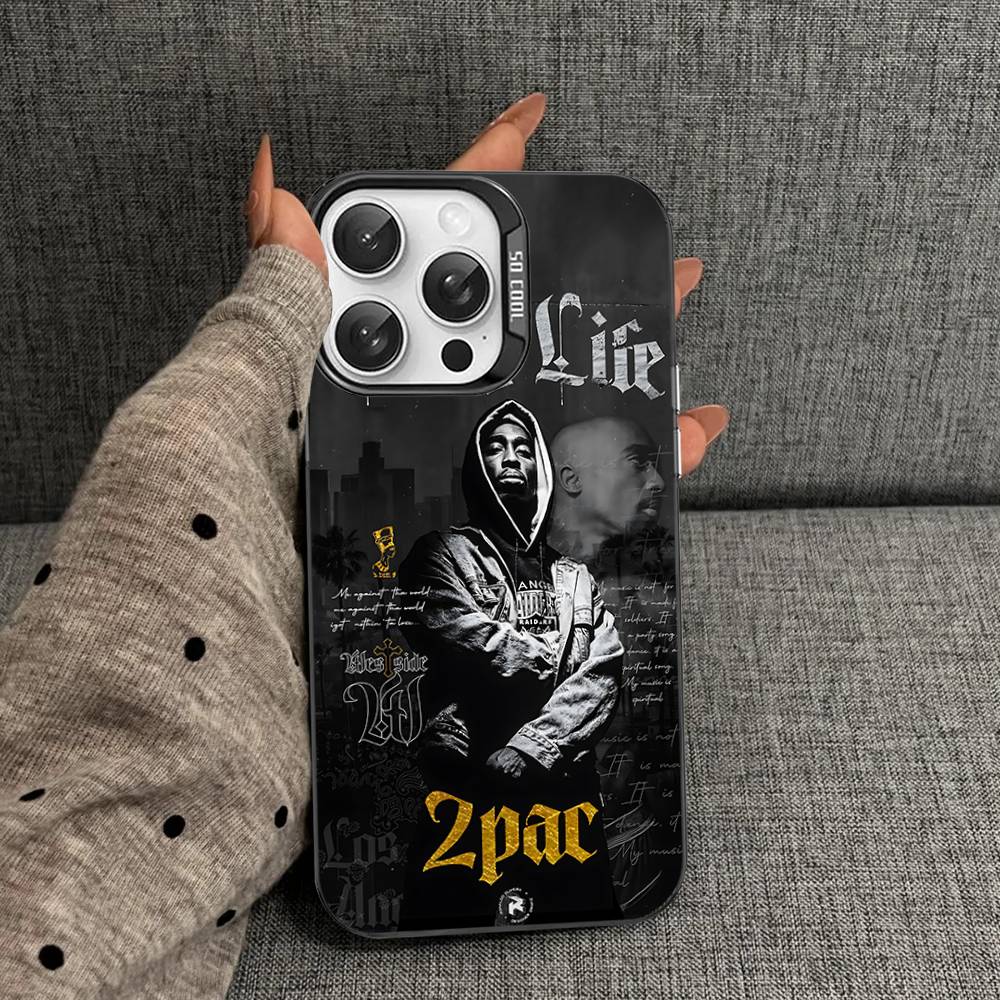 Чехлы для телефона в стиле хип-хоп 2Pac для iPhone 17 16 15 14 13 12 11 Plus Pro Max Pro Цветные матовые чехлы
