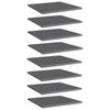 Bookshelf Boards 8 pcs Glossy Grey 40 x 40 x 1.5 cm