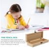 Large Capacity Wood Pencil Case Boxes Durable Kids Storage Daily Pen Supply Students Desk ganizers Pencil Wooden Mold School
