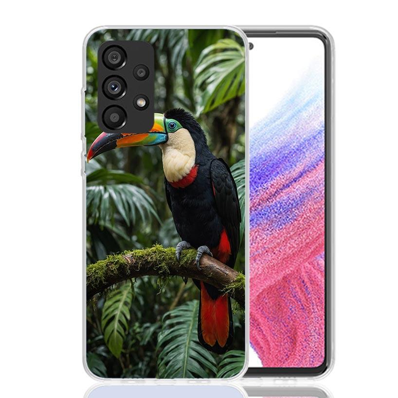 Tropical Toucan Phone Case For Samsung Galaxy A17 A16 A14 A15 A13 A57 A56 A54 A55 A53 A37 A36 A34 A35 A33 A26 A24 A25 A23 Galaxy