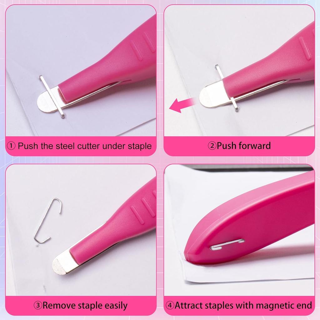 THINKLEARN 5PCS Magnetic Staple Remover Tool - Professional Stapler Remover, Staple Puller Remover, Quick Staple Remover Stick for School, Office,