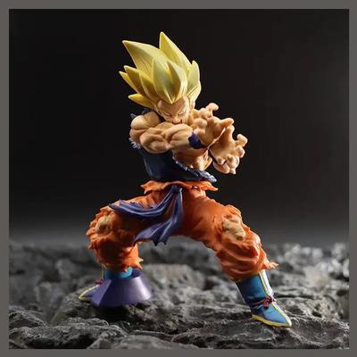Фигурка Сон Гоку из аниме Dragon Ball Z, изображающая его в бою, с ударной волной, из ПВХ, коллекционная модель, кукла, игрушка, подарок.