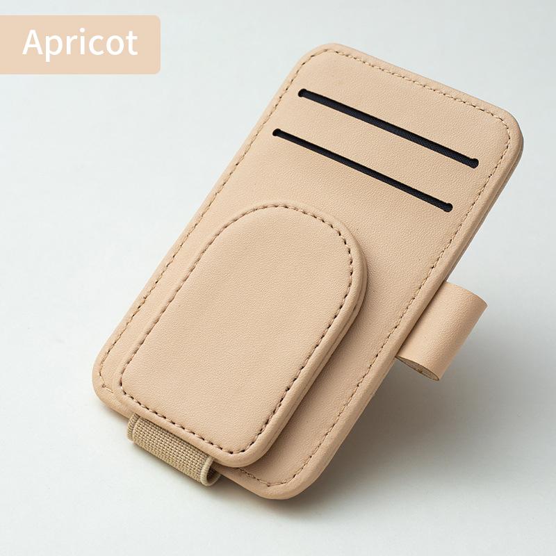 Органайзер для солнцезащитного козырька автомобиля, кожаный держатель для солнцезащитных очков с несколькими карманами, держатель для карт, зажим для очков с микросхемой, сумка-сумка для солнцезащитного козырька в автомобиле