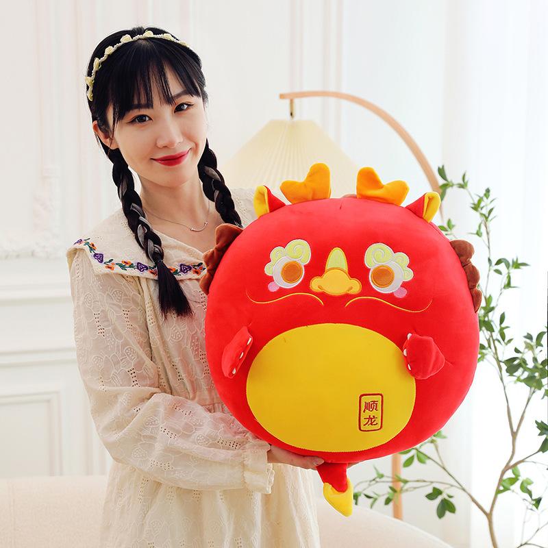 Новая милая плюшевая игрушка-дракон Shunshun, кукла Xiaolong, подушка для сна, подарок на день рождения для девочек