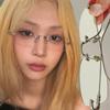 Vintage Rimless Eyeglasses Women Anti-Blue Light Harajuku Metal Square Rectangle Glasses Optical Spectacle Reading Eyewear