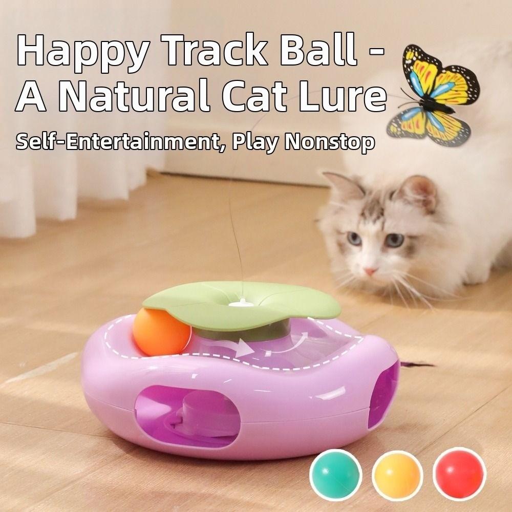 Built-in Feather Electric Cat Rotating Toy Creative Smart Pet Turntable Toy  Pet Supplies