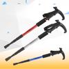 Четырехсекционная складная треккинговая палка с Т-образной ручкой, сверхлегкая телескопическая трость для путешествий на открытом воздухе из алюминиевого сплава