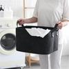 Складная корзина для хранения игрушек с ручкой из хлопкового шнура