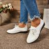 Pointed Toe Casual Flats 2024 High Quality Solid Shoes Female Spring/Autumn Lace-up Basic Flats Woman Shoes