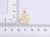 Nidin Luxury Fashion New Mother's Day Gift Creative Love Mother and Child Concentric Necklace Inlaid Zircon Hug Clavicle Chain