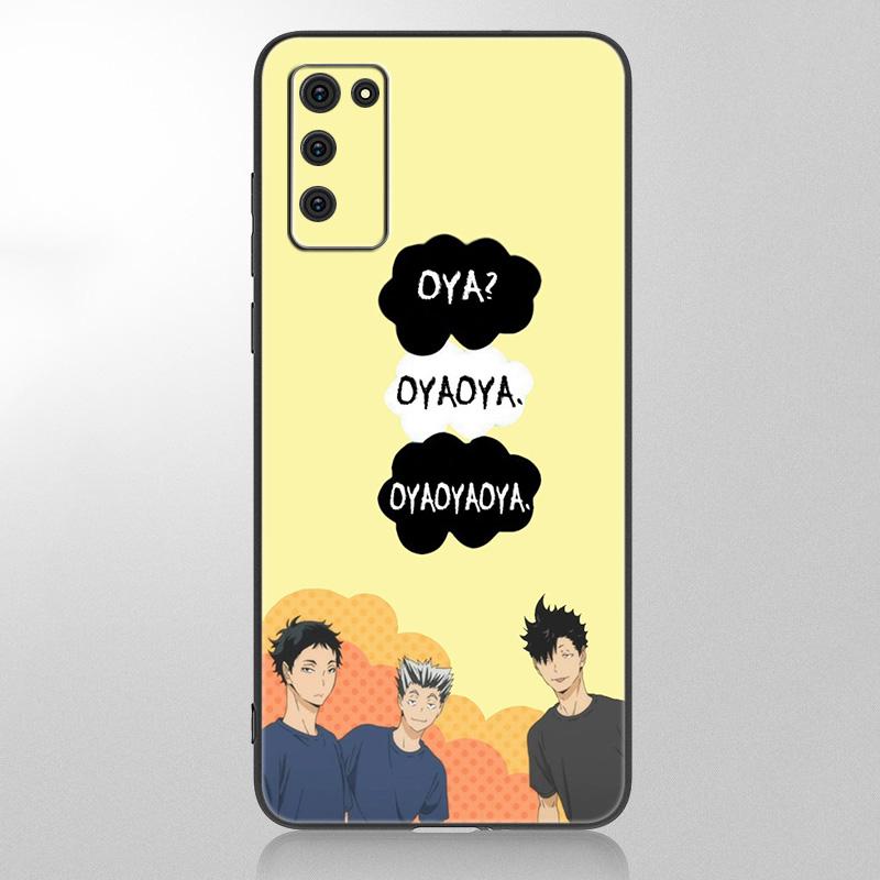 Чехол для волейбола с аниме Oya Haikyuu для Samsung Galaxy A12 A02S A22 A32 A52 A72 A71 A51 A41 A31 A21 A11 A50 A70 A20S, черный чехол