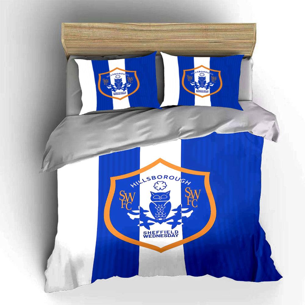 Sheffield Wednesday Bedding Set Bedding Duvet Cover Set Duvet Cover Pillowcases (1 * Duvet Cover 2 * Pillowcases, without duvet insert)