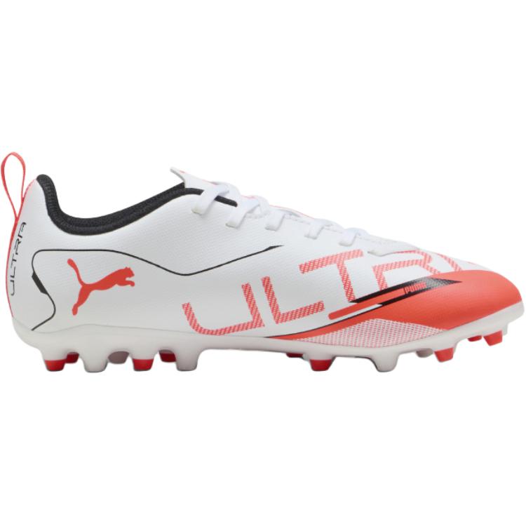 Puma Ultra 5 Series Trendy Sports Low-Top Kids Soccer Shoes Kids Sneaker White Red 108329-01