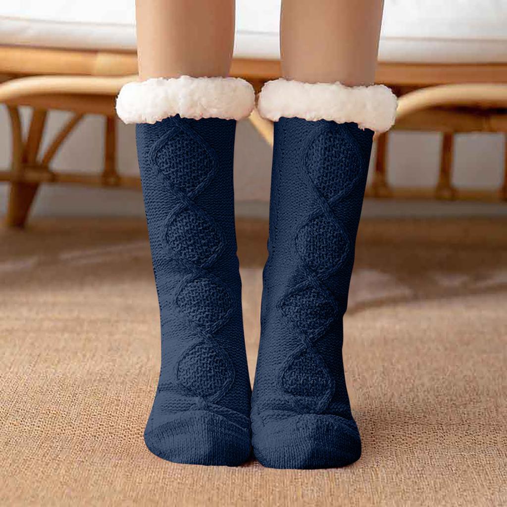 Женские хлопковые носки, толстые напольные носки с принтом, ковровые носки