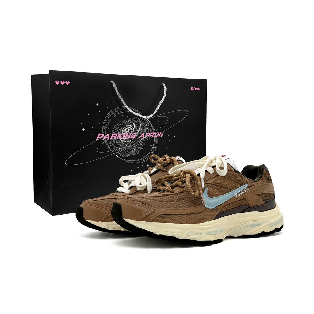 Nike Initiator Textile, Leather Cushioning Slip Resistant Abrasion Resistant Low top Running Shoes Women's Brown FQ6873-101(team410-)
