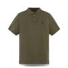Однотонная винтажная повседневная дышащая футболка-поло с коротким рукавом Мужские топы Армейский зеленый A6R29A58