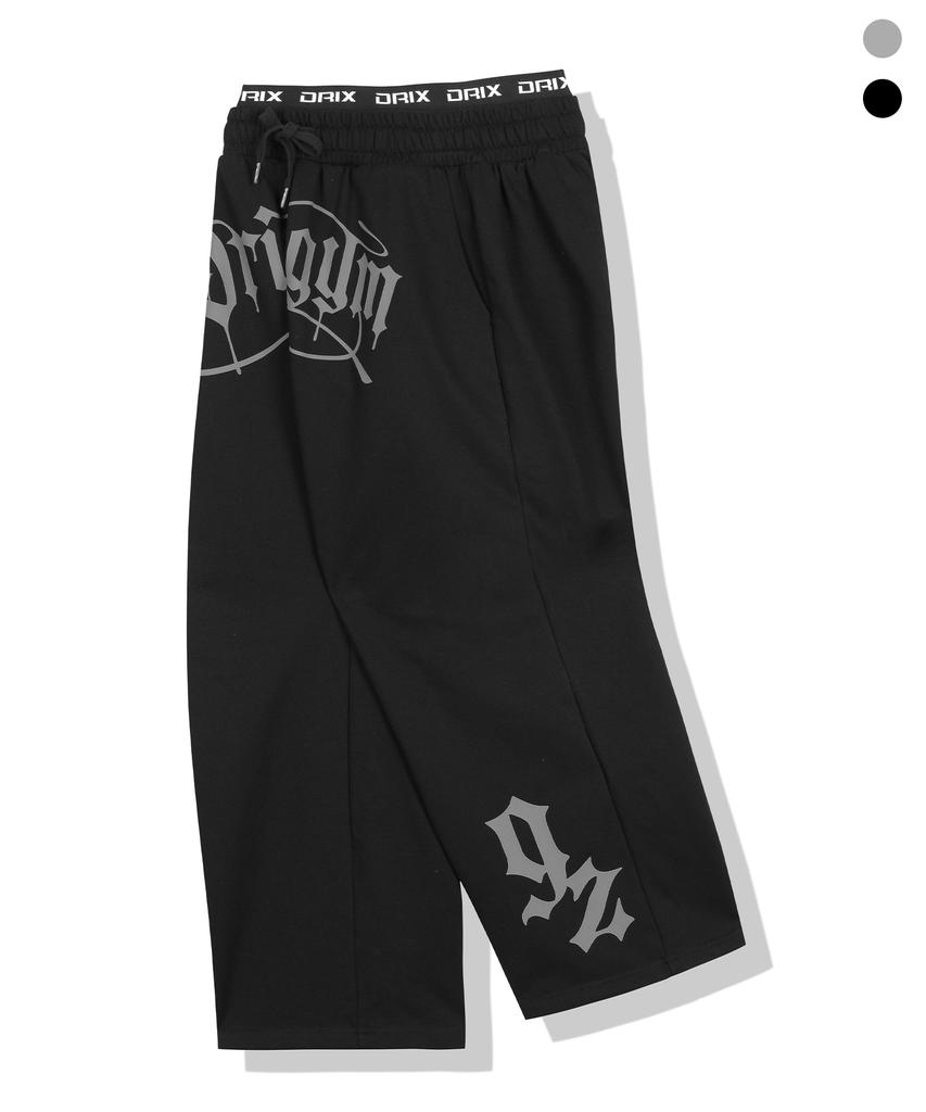 DRIX Elastic Waist Layered Graphic Sweatpants_2 Colors