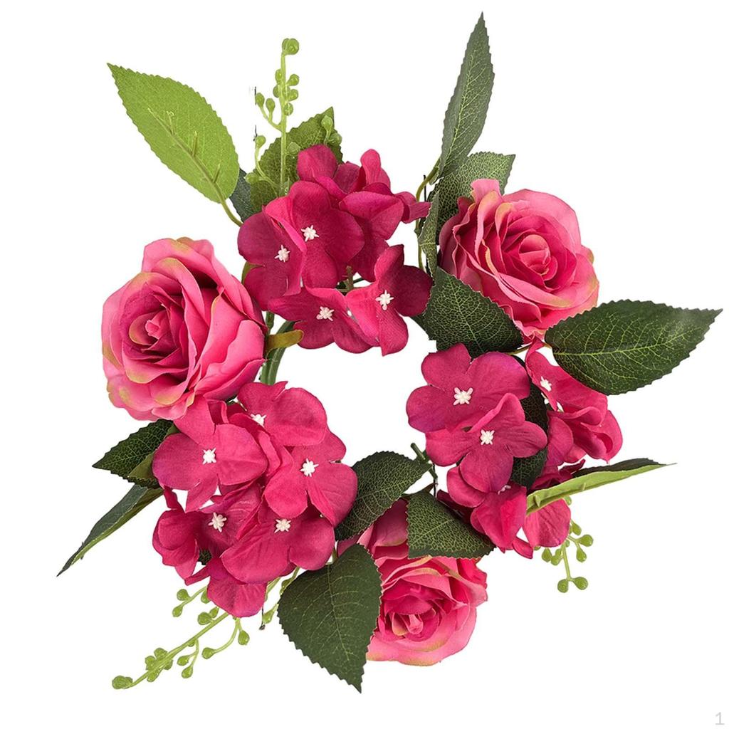 Рождественские венки со свечами и кольцами Мини искусственный настольный рождественский венок держатель