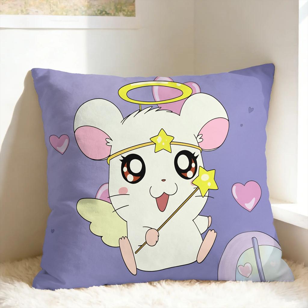 Cute HHamtaroS Mouse Pillow Case Novelty Pillow Cover Comfy Pillowcases For Sofa Home Decoration