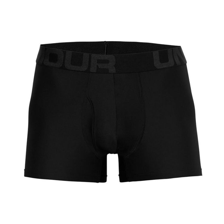 Under Armour Однотонные спортивные повседневные трусы-боксеры, 2 пары мужских трусов черного цвета 1363618-001