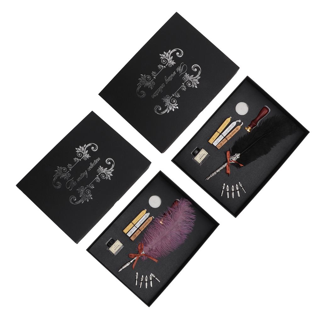 Набор перьевых ручек, прочные творческие простые канцелярские принадлежности для письма, подарочная коробка для любимого учителя, одноклассника, подарок