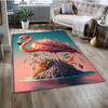 Cartoon Pink Flamingo Bird Rainforest Carpet Rug for Home Living Room Bedroom Sofa Doormat Decor,kid Area Rug Non-slip Floor Mat