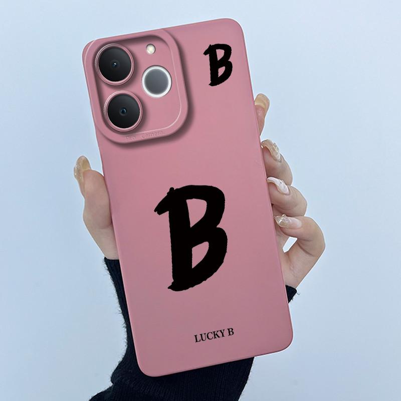 Чехол для Realme Note 70 Note 70T Чехол-бампер для Realme Narzo 80 Lite Милые начальные буквы Ударопрочный Мягкий силиконовый Чехол для телефона