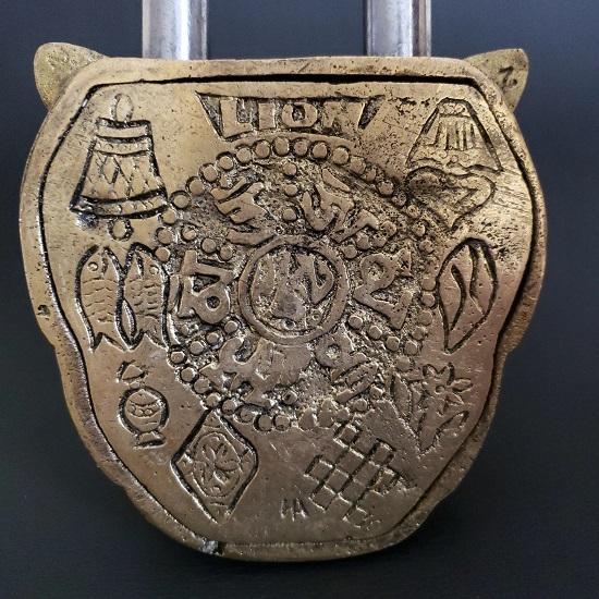 Латунный замок в виде льва с ключами, навесной замок с индийским животным, винтажный металлический литой подарок на день рождения, домашний декор, день матери, подарок на день отца