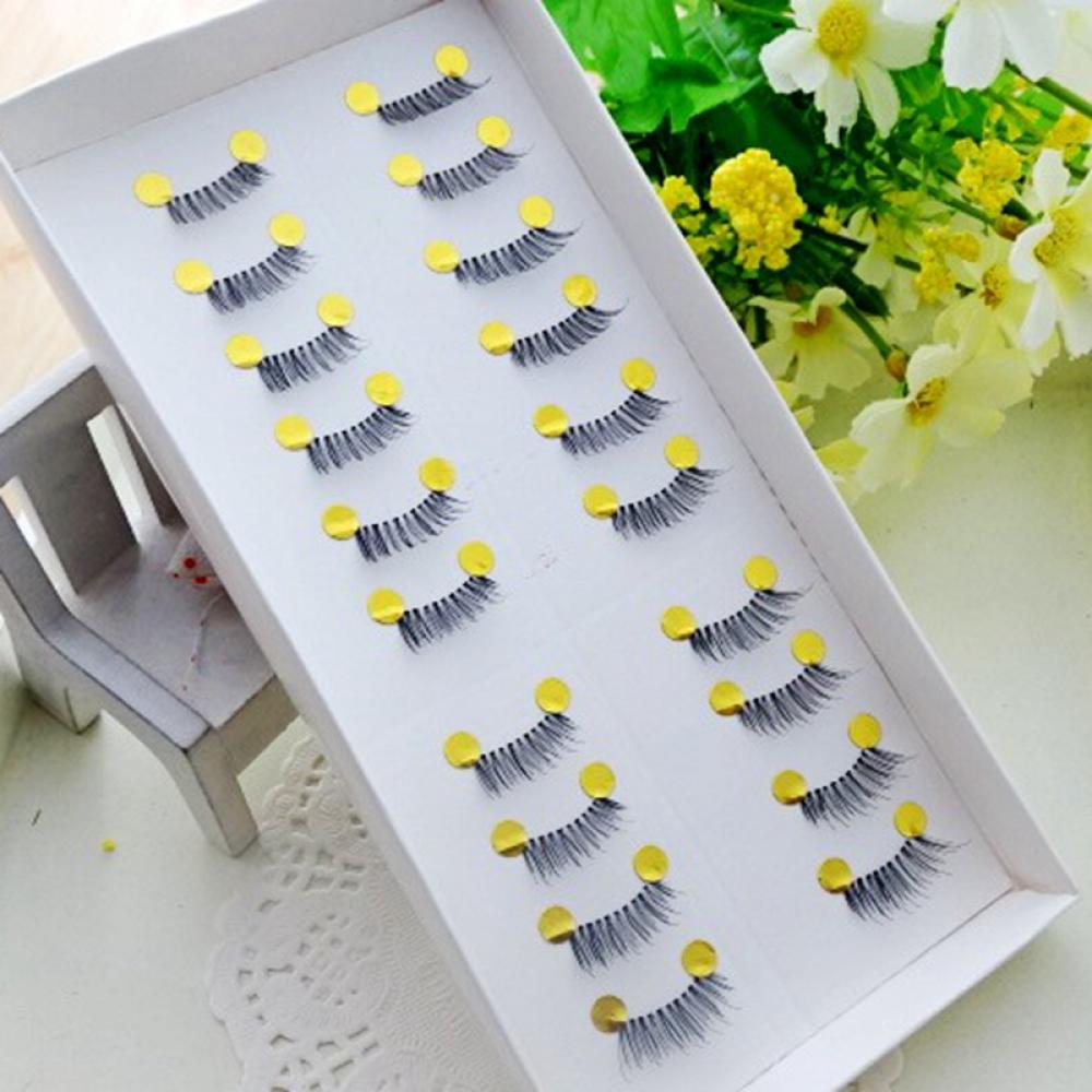 10 Pairs Cosmetic Makeup Tool Black Natural Fake Half Corner False Eyelashes Mini