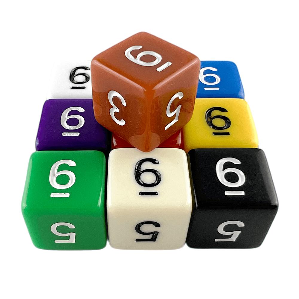 Многогранные игральные кости 10 шт. 6-гранные игральные кости цифровые игральные кости для ролевой игры DND настольные игровые аксессуары