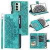 For Xiaomi Redmi 15 5G (EU) (171mm)/4G (EU) (171mm) Wallet Case Mandala Flower Pattern PU Leather Phone Cover with Wrist Strap