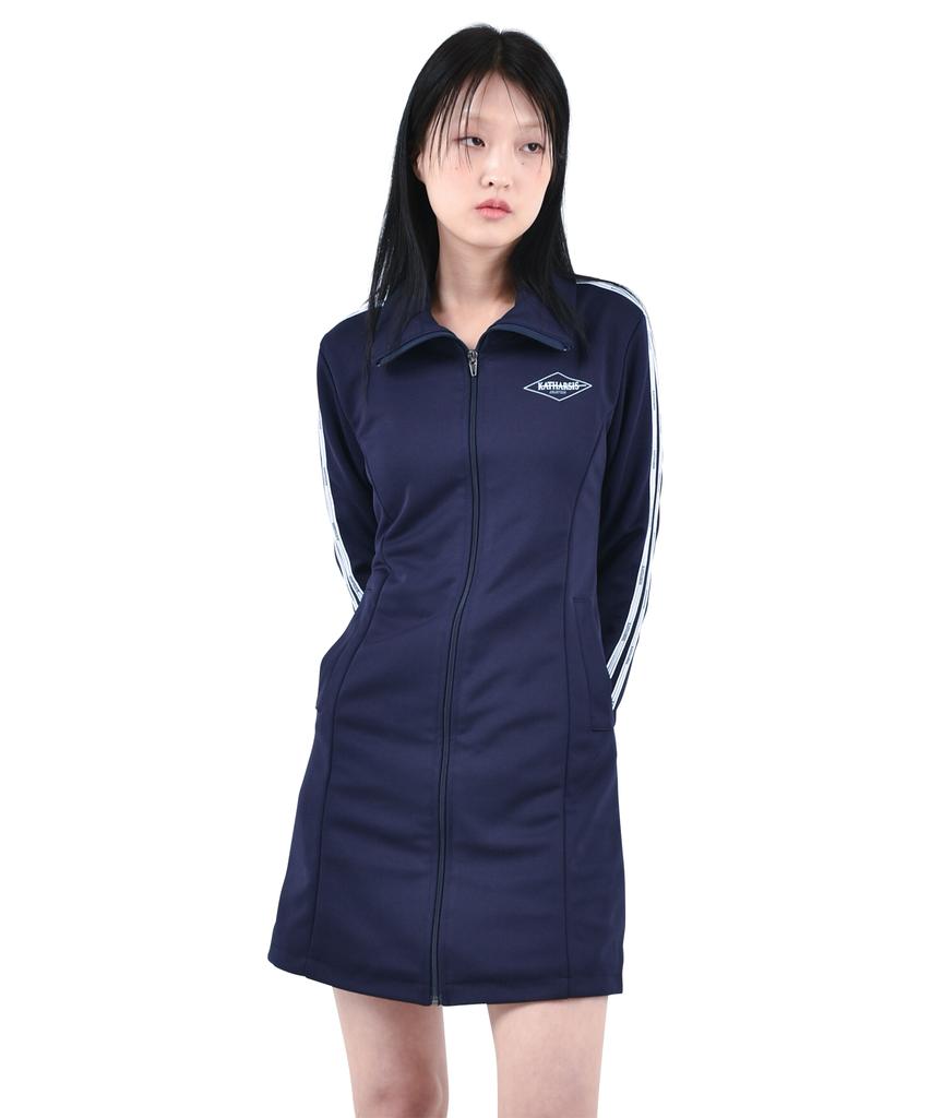 Catharsis Sporty Track Jersey One-Piece Navy S M