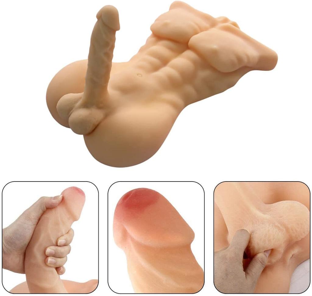 Half Body Without Arms Skin Color Big Penis Silicone Real Touch Sex Doll Realistic Penis Female Generation Human Toy Masturbator
