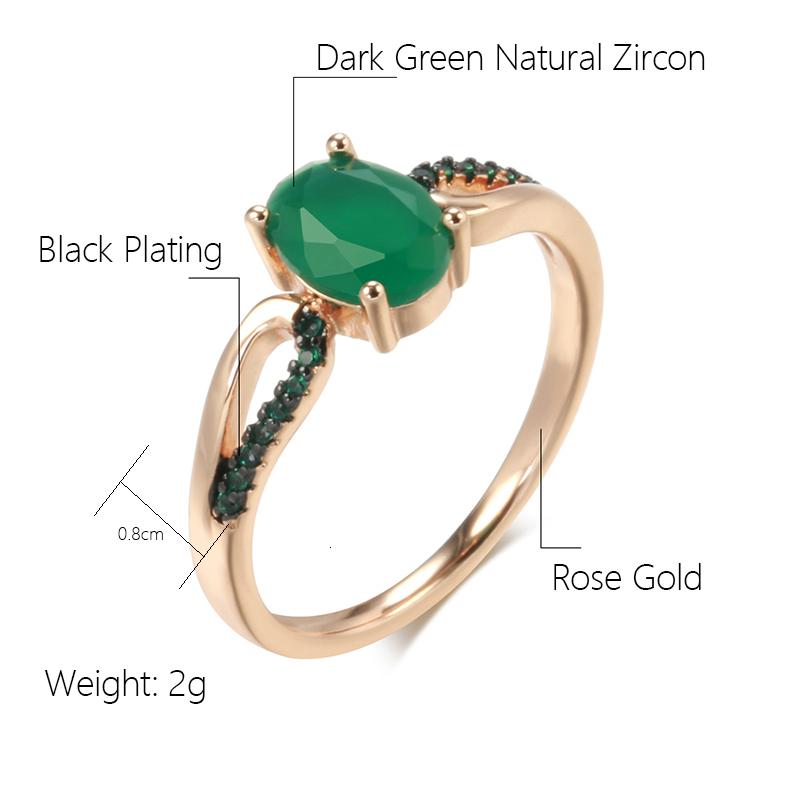 Кольца Kinel с опалом и зеленым цирконом для женщин, винтажные украшения для вечеринок цвета розового золота