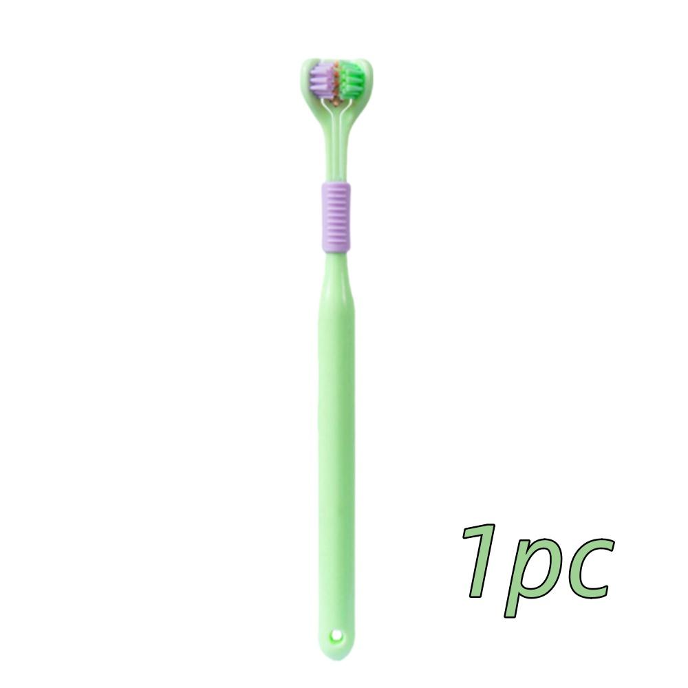 4 шт. мягкая щетина 3-сторонняя зубная щетка бережная очистка взрослых зубов щетка для полного ухода за деснами аутизм сенсорный дизайн инструмент для здоровья полости рта