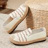 Модная женская повседневная обувь 2025 Лето Новая мода Слипоны Легкие Удобные Балетки Плетеная Дышащая Мягкая подошва Вулканизированная обувь