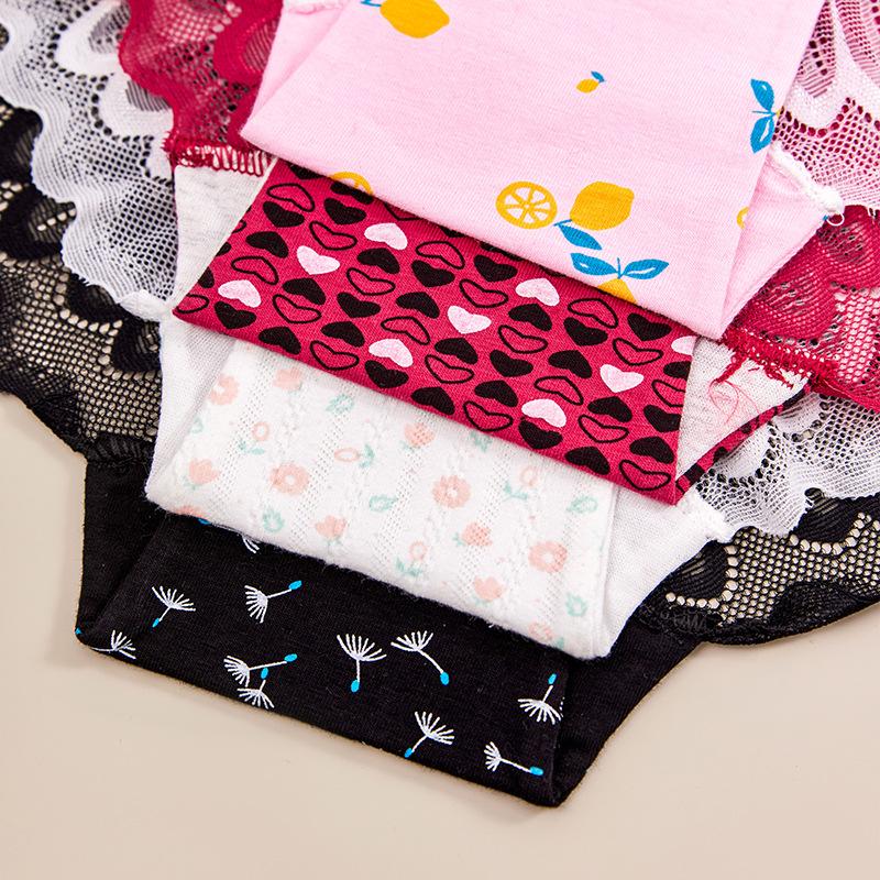 CFSC Women's Large Size Underwear Lace Mid-rise Briefs