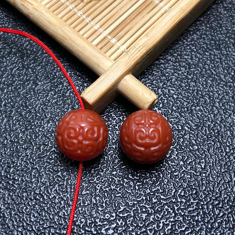 Бусины с головой Будды из красного агата Южный, с резьбой в виде пионов - Аксессуары для браслетов DIY