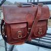Handmade Leather Messenger Cross-Body Laptop Bag Personalized Office Handbag Briefcase Rustic Vintage Messenger Bag for Men Women Satchel