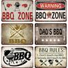 Металлическая табличка «Вечеринка BBQ» Ретро Декор для двора, сада, стены Знаки с правилами барбекю Винтажный плакат для гриля