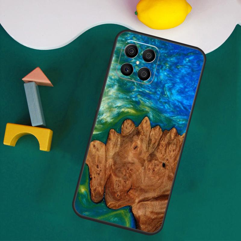 Кейс-путешественник из дерева и смолы для Honor 200 Pro 50 70 90 X9a X8a X8 X9 X8b X9c X9b Honor Magic 7 Lite 5 6 Pro Чехол
