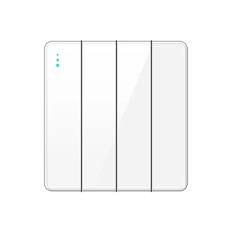 EU RU UK Standard 1/2 Way Wall Light Switch Luxury Full Tempered Glass Panel ON OFF Power Push Button Switch1/2/3/4 Gang Type 86