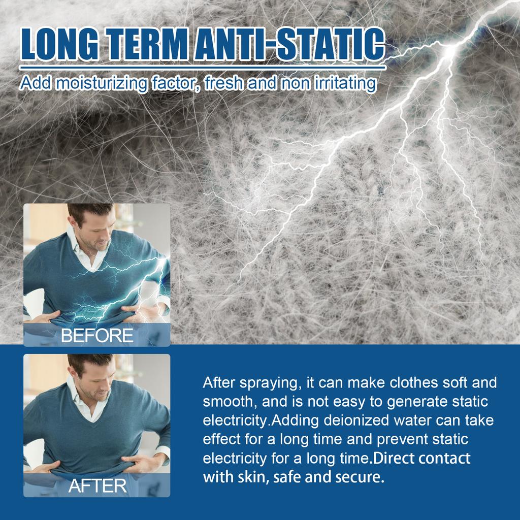 Антистатический спрей для домашней одежды. Одеяло, антистатический прочный пуховик, лак для волос.