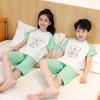 Children's Cotton Pajamas Summer Boys' Thin Short-sleeved Home Wear Girls' Casual Suit