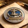 Double-sided Challenge Coin Guardians of The Sea Coin, They Stood Watch Souvenir Carved Engraved Collectible Gift for Navy Veteran Mini