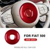 Для Abarth 595 Abarth 695 Fiat 500 2008-2023 Настоящая наклейка из твердого углеродного волокна для центрального рулевого колеса автомобиля, аксессуары для отделки интерьера